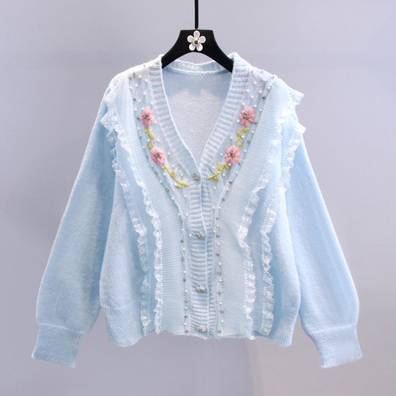 Sweaters VINTAGE FLORAL EMBROIDERY KNITTSD CARDIGAN WOMEN AUTUMN SWEET FASHION SWEATER COAT KOREAN PREPPY STYLE LOLITA LACE SWEATER COAT, Green
Sweaters VINTAGE FLORAL EMBROIDERY KNITTSD CARDIGAN WOMEN AUTUMN SWEET FASHION SWEATER COAT KOREAN PREPPY STYLE LOLITA LACE SWEATER COAT, Green