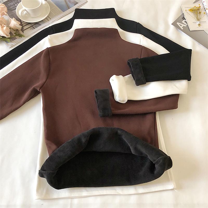 Women's T Shirts Autumn Winter Women Bottom Velvet Shirt Slim Warm Thick Turtleneck T-Shirts Tees Female Long Sleeve Underwear Tops A1722, Black
Women's T Shirts Autumn Winter Women Bottom Velvet Shirt Slim Warm Thick Turtleneck T-Shirts Tees Female Long Sleeve Underwear Tops A1722, Black
