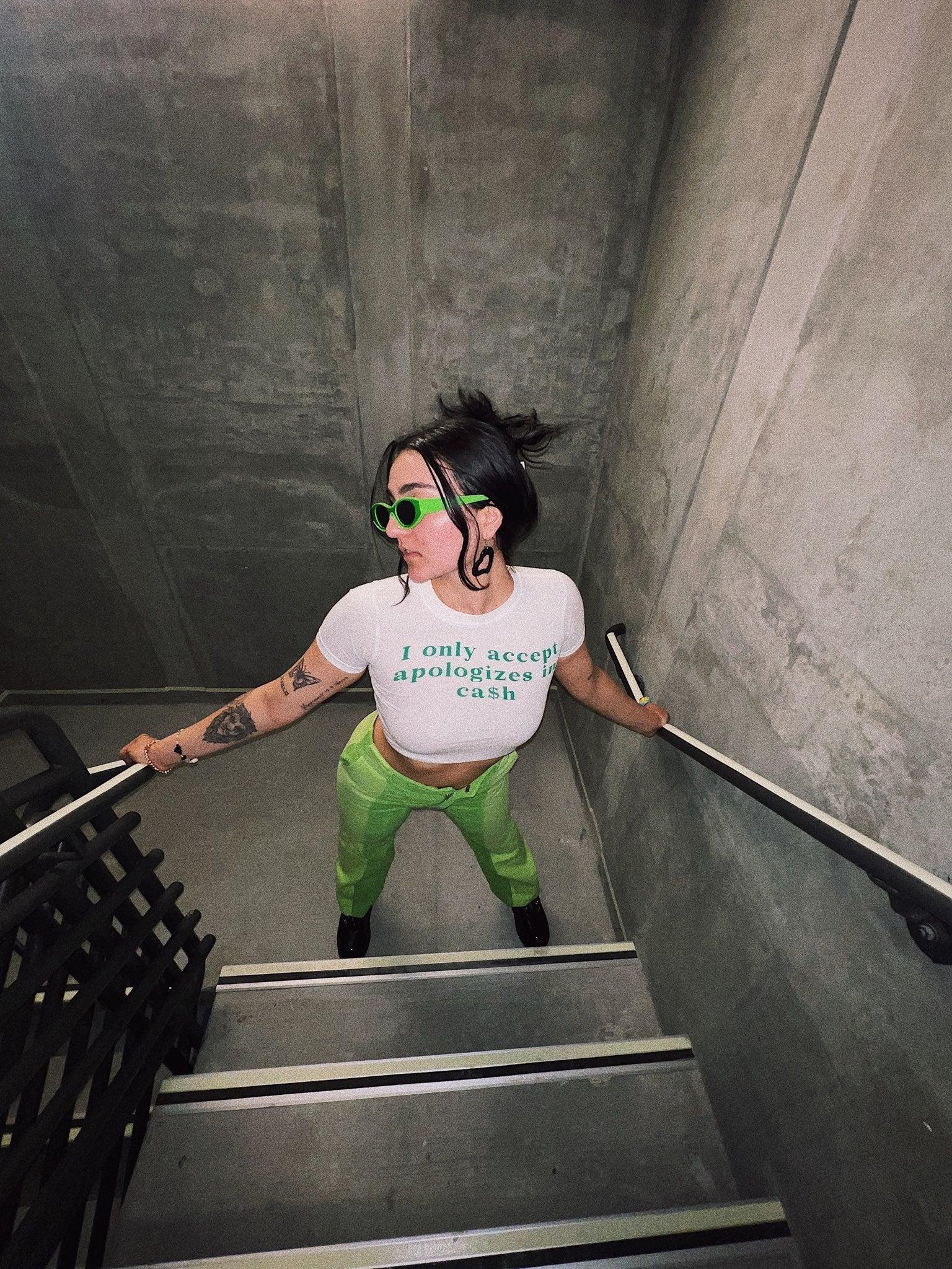 Womens TShirt Aesthetic Summer Baby Tee Tops Streetwear Gothic Harajuku letter Graphic Print Tshirt Vintage Crop Top Women 2000s Y2K clothes 230420