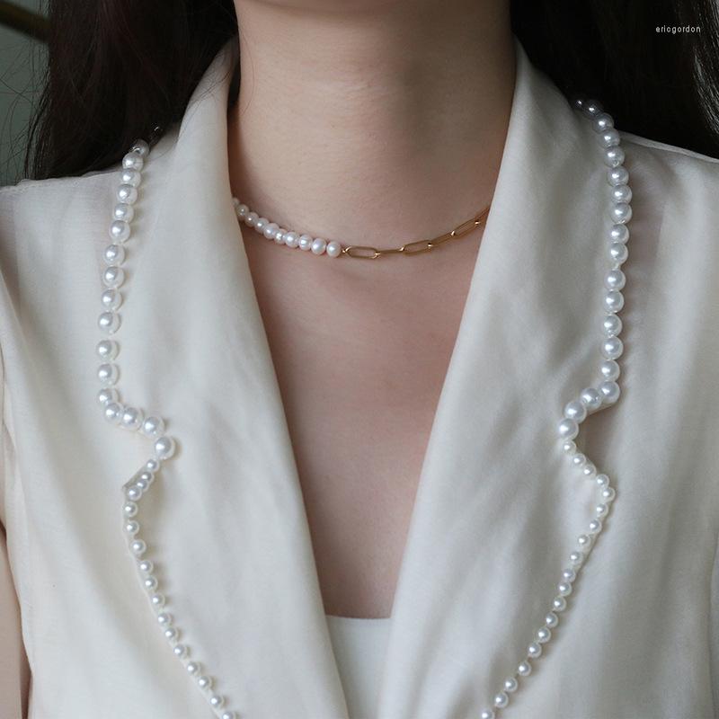 Choker Titanium Natural Pearl Necklace Women Stainless Steel Jewelry Designer T Show Runway Party Gown Wedding Japan Korean
Choker Titanium Natural Pearl Necklace Women Stainless Steel Jewelry Designer T Show Runway Party Gown Wedding Japan Korean