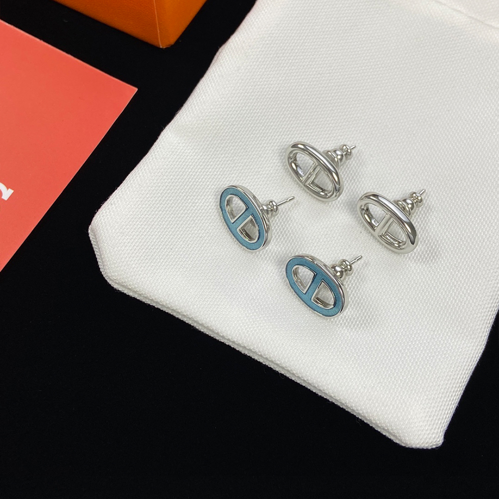 stud oval pig nose earrings rose gold silver designer jewellery small studs men women