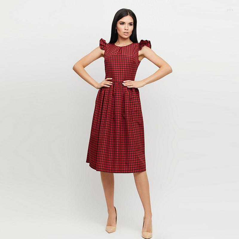 Casual Dresses Women Vintage Plaid Printed Red A-line Party Dress Flare Sleeve O Neck High Street 2023 Summer Fashion, Claret
Casual Dresses Women Vintage Plaid Printed Red A-line Party Dress Flare Sleeve O Neck High Street 2023 Summer Fashion, Claret