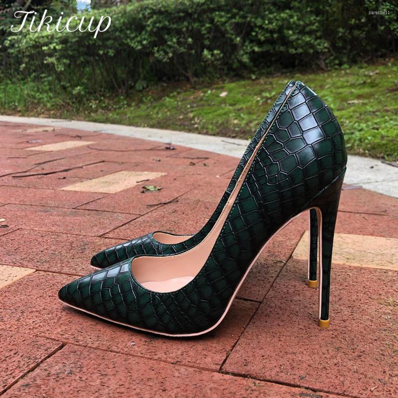 Dress Shoes Tikicup Dark Green Women Crocodile Effect Pattern Stiletto Pumps Sexy Wild Ladies Pointed Toe High Heel Party, 10cm green
Dress Shoes Tikicup Dark Green Women Crocodile Effect Pattern Stiletto Pumps Sexy Wild Ladies Pointed Toe High Heel Party, 10cm green