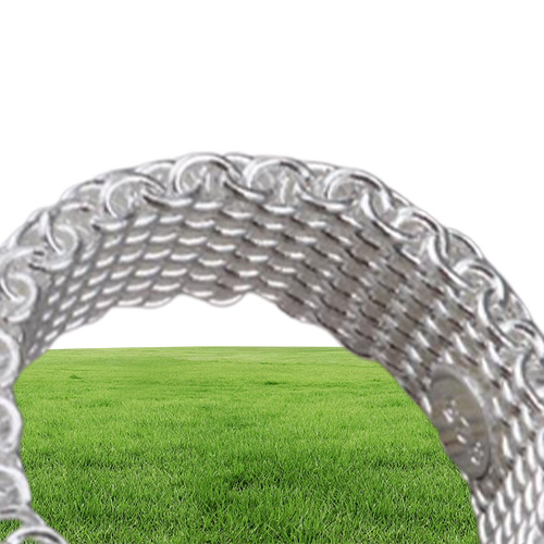 New European and American Ring Fashion Silver Plated Mesh Weaving Silver Jewelry Whole