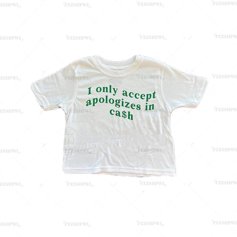 Womens TShirt Aesthetic Summer Baby Tee Tops Streetwear Gothic Harajuku letter Graphic Print Tshirt Vintage Crop Top Women 2000s Y2K clothes 230420