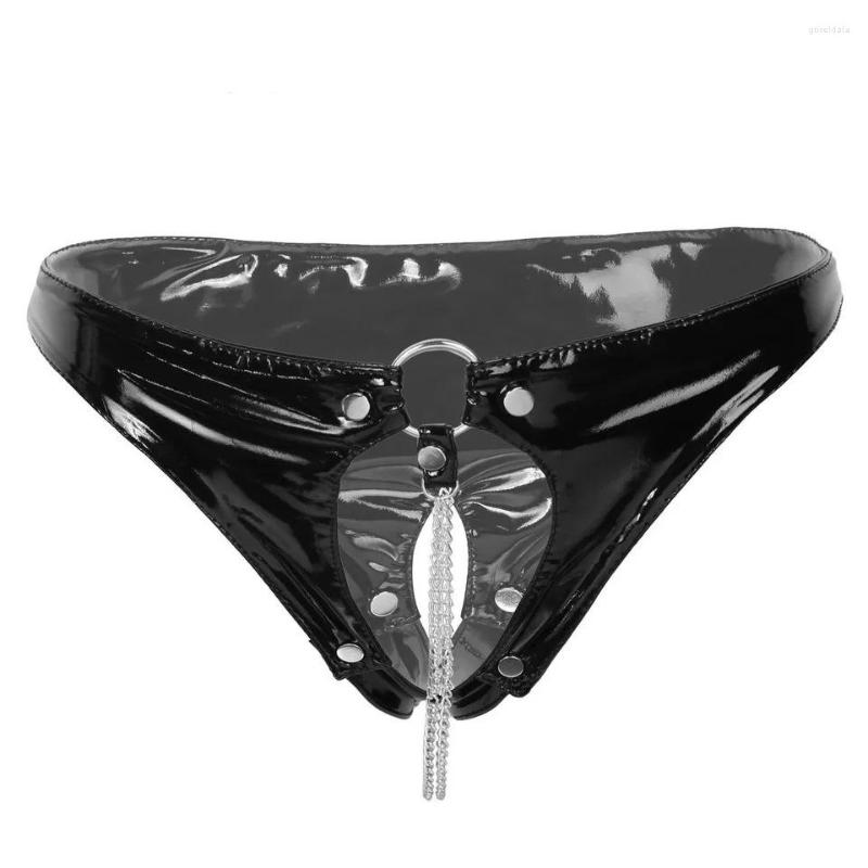 Women's Panties Bright PVC Patent Leather Shorts Sexy Triangle Open Crotch For Girls, Red
Women's Panties Bright PVC Patent Leather Shorts Sexy Triangle Open Crotch For Girls, Red