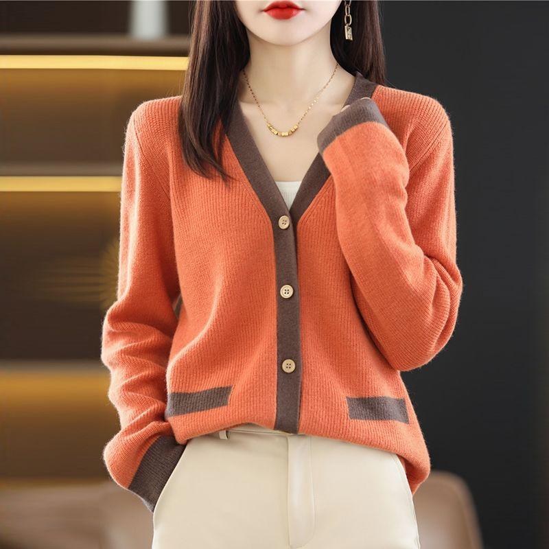 Sweaters 2022 New Vneck Women Casual Spring Autumn Knitted Sweaters Shirts Single Breasted Office Lady Outwear Work Cardigan Sweaters, Orange
Sweaters 2022 New Vneck Women Casual Spring Autumn Knitted Sweaters Shirts Single Breasted Office Lady Outwear Work Cardigan Sweaters, Orange