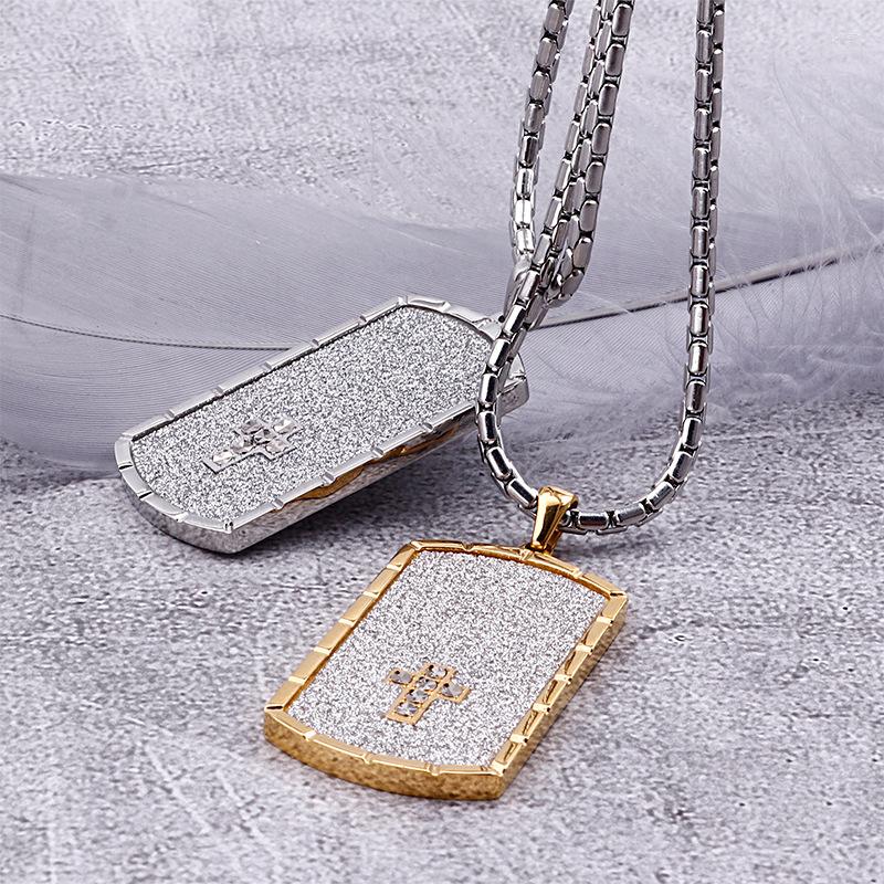Pendant Necklaces Trendy Fashion Simple Military Brand Personality Charm Religious Cross Men's Stainless Steel Necklace Jewelry
Pendant Necklaces Trendy Fashion Simple Military Brand Personality Charm Religious Cross Men's Stainless Steel Necklace Jewelry