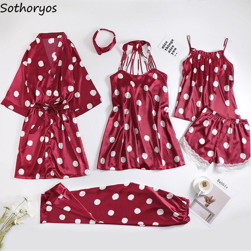 Women's Sleepwear Women Robe Gown Sets Polka Dots Lace Sweet Sexy Mini Nightdress Loose Retro Ulzzang Trendy Female Cozy Backless Chic, 7 two-piece sets
Women's Sleepwear Women Robe Gown Sets Polka Dots Lace Sweet Sexy Mini Nightdress Loose Retro Ulzzang Trendy Female Cozy Backless Chic, 7 two-piece sets