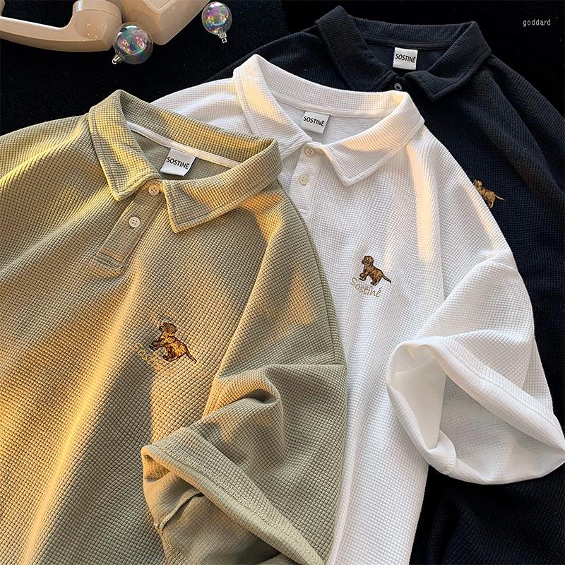 Men's T Shirts Gmiixer Button Preppy Waffle T-shirt Men Summer Cute Dog Embroidery Lapel Top Unisex Vintage Versatile Short Sleeve Shirt, Black
Men's T Shirts Gmiixer Button Preppy Waffle T-shirt Men Summer Cute Dog Embroidery Lapel Top Unisex Vintage Versatile Short Sleeve Shirt, Black
