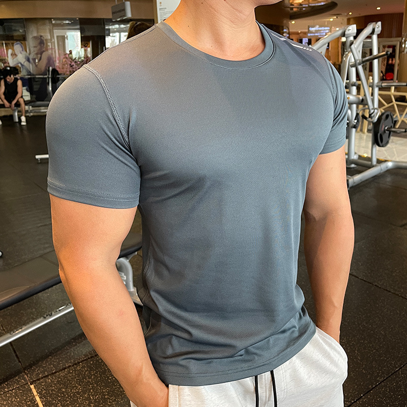 Men's T-Shirts Summer Men Running Short sleeve T-shirt Spandex Quick dry Round collar t shirt Gym Fitness Bodybuilding jogging elastic Clothing 230420, P109-8
Men's T-Shirts Summer Men Running Short sleeve T-shirt Spandex Quick dry Round collar t shirt Gym Fitness Bodybuilding jogging elastic Clothing 230420, P109-8