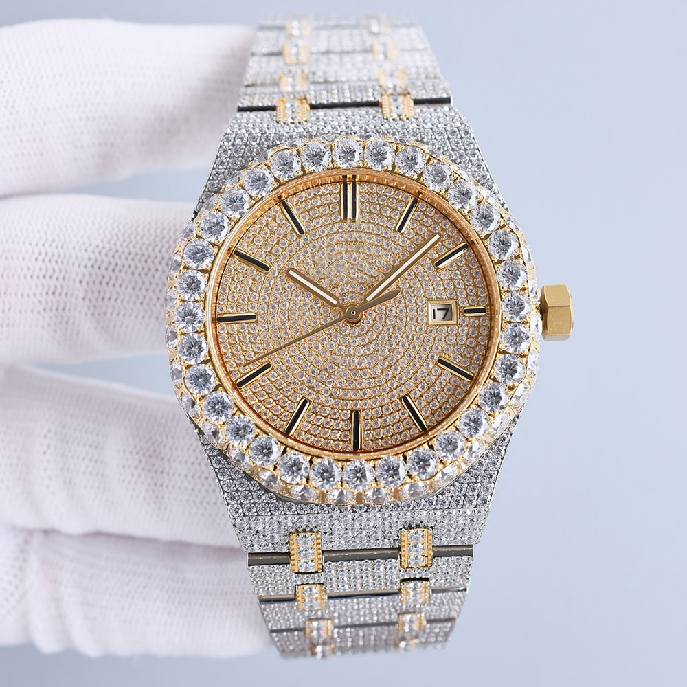 Diamond Watch Handmade Mens Automatic Mechanical Watches 42mm with Diamond-studded Steel 904l Sapphire Women Business Wristwatches Montre De Luxe zj
Diamond Watch Handmade Mens Automatic Mechanical Watches 42mm with Diamond-studded Steel 904l Sapphire Women Business Wristwatches Montre De Luxe zj