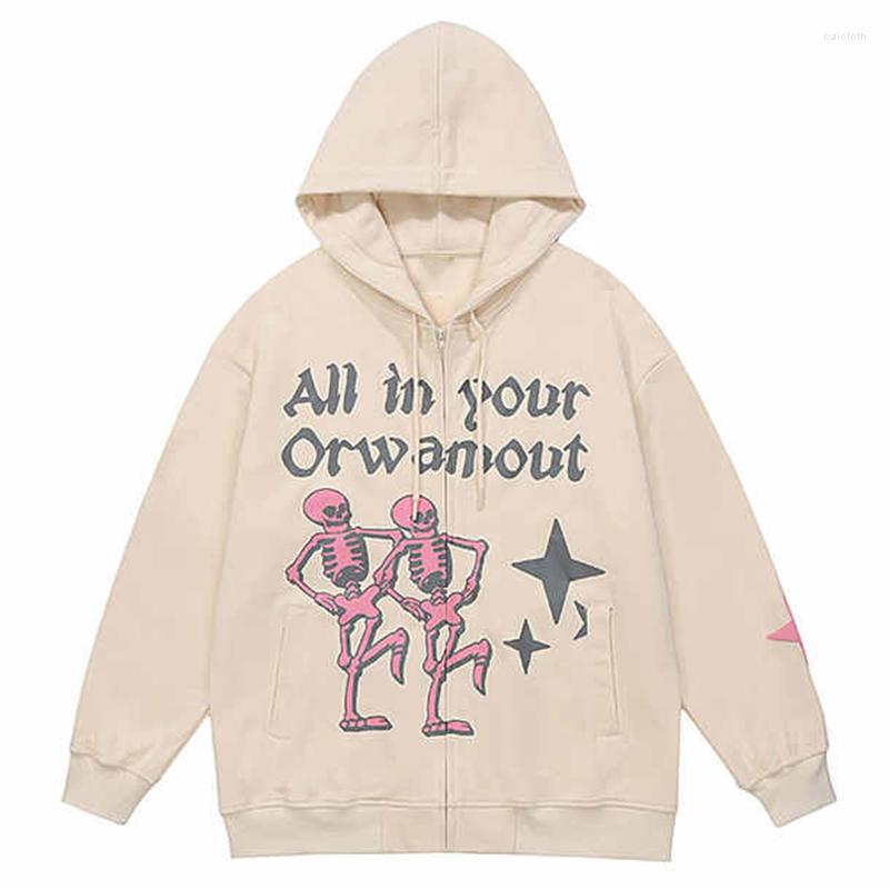 Men' Hoodies Skeleton Letter Print Hoodie Men Retro Zip Up Long Sleeve Harajuku Casual Gothic Coats Women Sweatshirts Y2K Streetwear, Beige
Men' Hoodies Skeleton Letter Print Hoodie Men Retro Zip Up Long Sleeve Harajuku Casual Gothic Coats Women Sweatshirts Y2K Streetwear, Beige