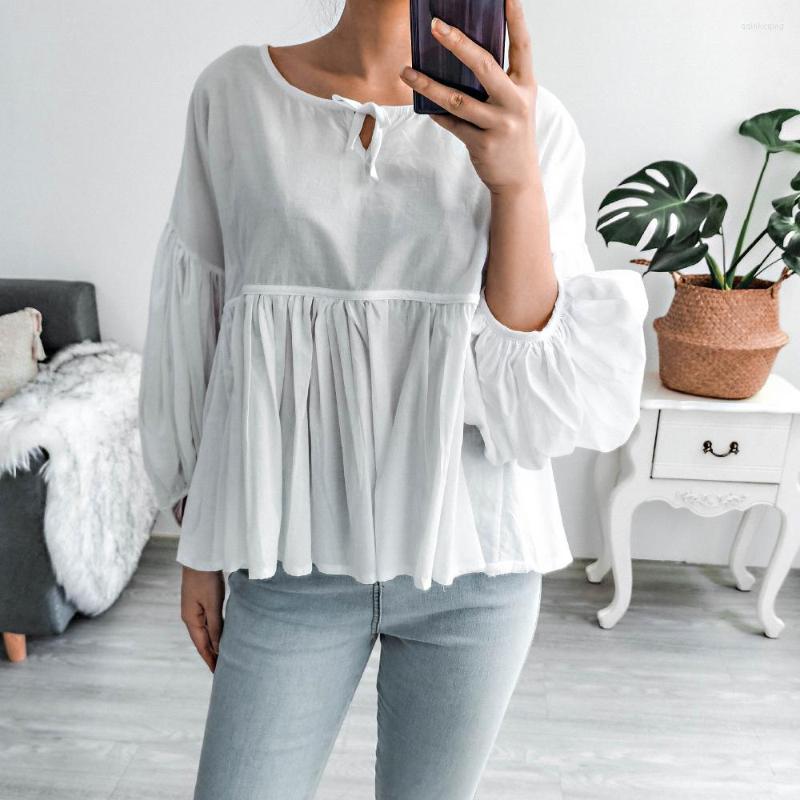 Women's Blouses Women Autumn Oversized O Neck Lantern Sleeve Solid Color Doll Tops For Ladies Fashion All Match Chic, White
Women's Blouses Women Autumn Oversized O Neck Lantern Sleeve Solid Color Doll Tops For Ladies Fashion All Match Chic, White