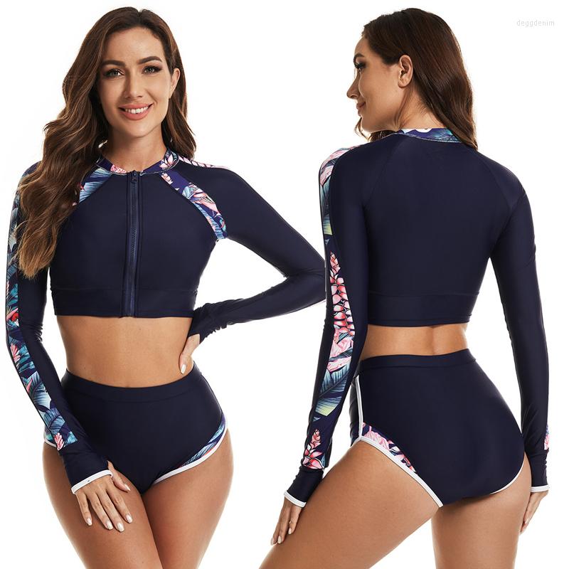 Women' Swimwear Women Two Pieces Long Sleeve Rashguard Surfing Wet Suit Swimsuit Push Up Bathing Surf Female Beach Wear Shirt, Blue print
Women' Swimwear Women Two Pieces Long Sleeve Rashguard Surfing Wet Suit Swimsuit Push Up Bathing Surf Female Beach Wear Shirt, Blue print