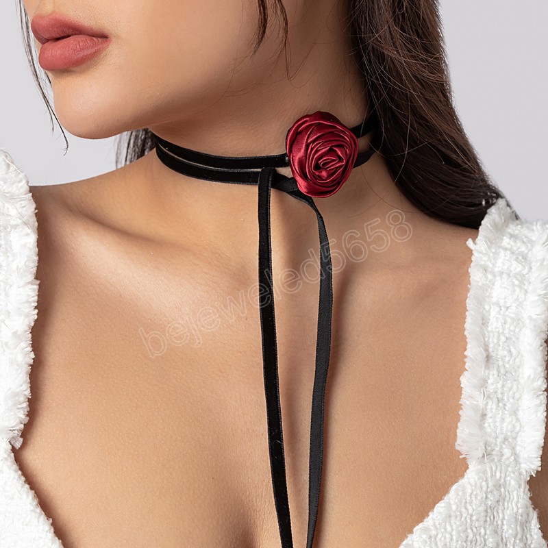 Sweet Rose Flower Adjustable Rope Chain Necklace Women Fashion Black Bowknot Tassel Choker Necklace Y2K Jewelry
Sweet Rose Flower Adjustable Rope Chain Necklace Women Fashion Black Bowknot Tassel Choker Necklace Y2K Jewelry