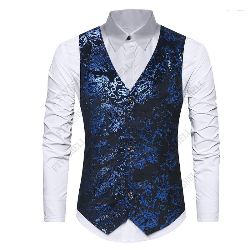 Men' Vests 2023 Blue Bronzing Paisley Vest Men Autumn Sleeveless V Neck Waistcoat Business Casual Social Gilet Homme Costume
Men' Vests 2023 Blue Bronzing Paisley Vest Men Autumn Sleeveless V Neck Waistcoat Business Casual Social Gilet Homme Costume