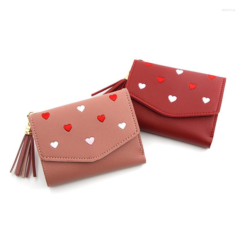 Wallets Fashion Women Wallet Pu Leather Heart Type Short Ladies Multi-card Slot Coin Purses Student Cute Triple Fold, Black
Wallets Fashion Women Wallet Pu Leather Heart Type Short Ladies Multi-card Slot Coin Purses Student Cute Triple Fold, Black