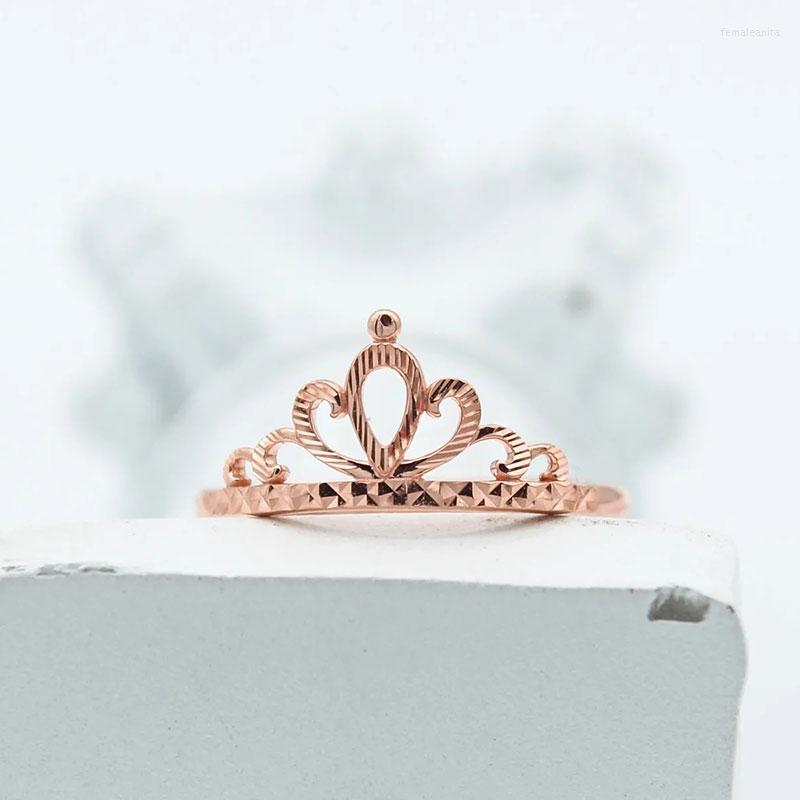 Cluster Rings 585 Purple Gold 14K Rose Princess Crown Engagement For Women Elegant High-end Hollow Craft Wedding Jewelry
Cluster Rings 585 Purple Gold 14K Rose Princess Crown Engagement For Women Elegant High-end Hollow Craft Wedding Jewelry