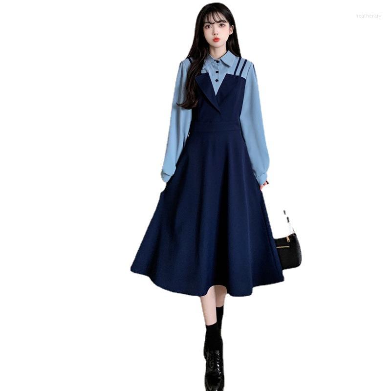 Casual Dresses Spring And Autumn Large Women's Clothing French Splicing Fake Two High-waisted Slim Temperament A-word, Royal blue
Casual Dresses Spring And Autumn Large Women's Clothing French Splicing Fake Two High-waisted Slim Temperament A-word, Royal blue