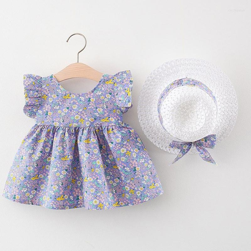 Girl Dresses 2Piece Summer Outfit Infant Baby Princess Beach Dress Sunhat Flying Sleeve Cotton Floral Printing Toddler Clothes, 1445 blue
Girl Dresses 2Piece Summer Outfit Infant Baby Princess Beach Dress Sunhat Flying Sleeve Cotton Floral Printing Toddler Clothes, 1445 blue