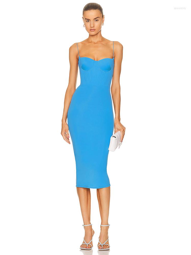 Casual Dresses PB Sexy Outfits For Women Corset Design Tight Skinny Back Split Outwear Knee Length Blue Cocktail Slip Dress Vestidos
Casual Dresses PB Sexy Outfits For Women Corset Design Tight Skinny Back Split Outwear Knee Length Blue Cocktail Slip Dress Vestidos
