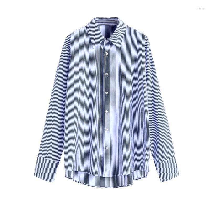 Women's Blouses Korean Fashion Business Casual Blue Striped Street All Match Button Shirt Spring Autumn Loose Long Sleeve Tops For Women
Women's Blouses Korean Fashion Business Casual Blue Striped Street All Match Button Shirt Spring Autumn Loose Long Sleeve Tops For Women