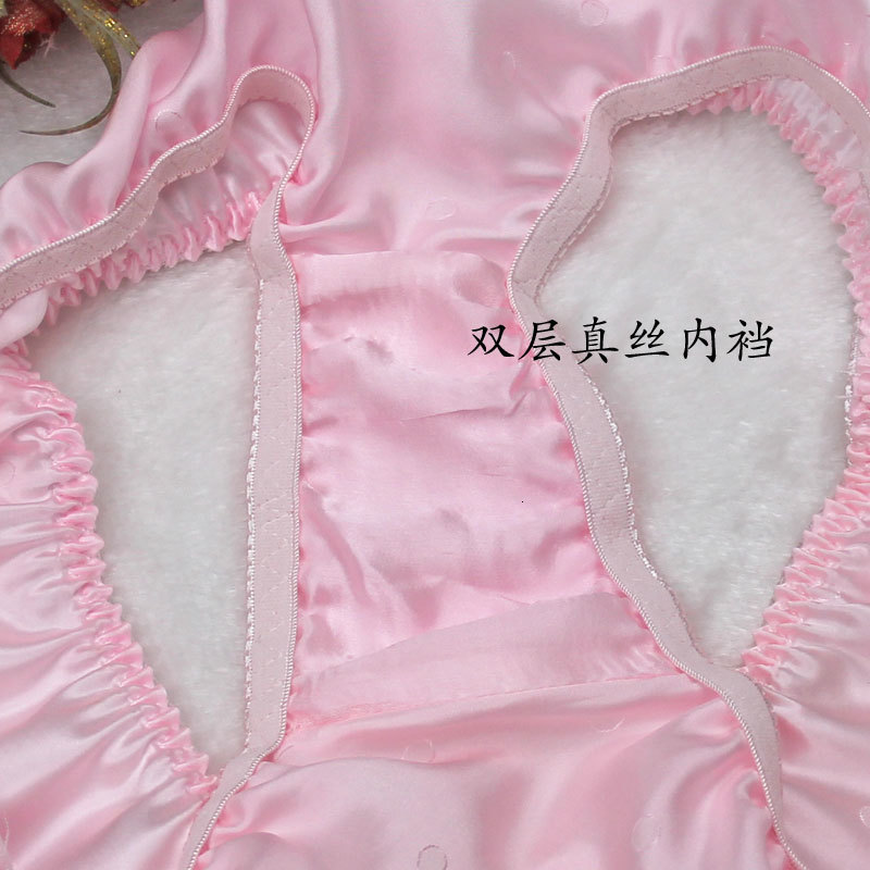 Women's Panties 100% Mulberry Silk Women Double Faced Silk Panties Sexy Pure Silk Seamless Briefs L XL XXL Free Shipping 230420