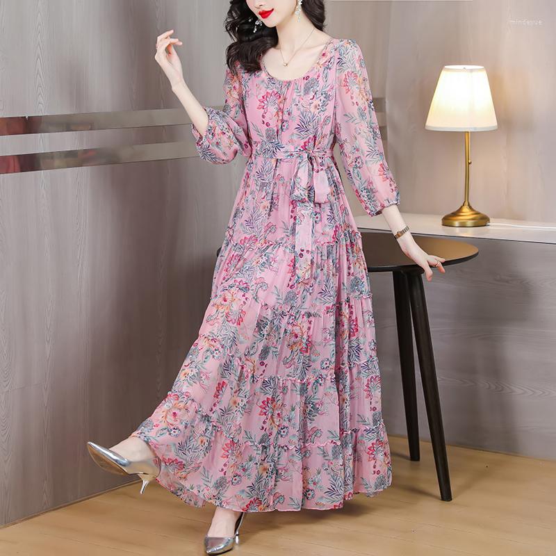 Casual Dresses Silk Dress 2023 Spring And Summer Waist Seaside Vacation Skirt Mulberry Floral Elegant Loose Wasit Plus Size, Picture shown
Casual Dresses Silk Dress 2023 Spring And Summer Waist Seaside Vacation Skirt Mulberry Floral Elegant Loose Wasit Plus Size, Picture shown