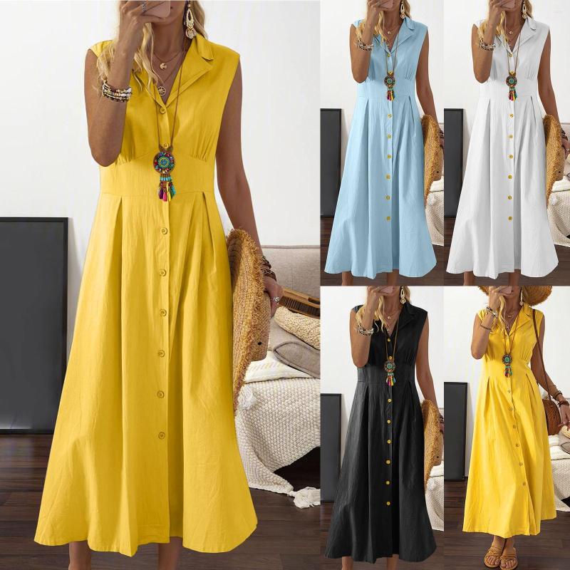 Casual Dresses Juniors Homecoming Women Fashion Summer A Line Dress Sleeveless Lapel Mid Length Loose Button Sundress, Black
Casual Dresses Juniors Homecoming Women Fashion Summer A Line Dress Sleeveless Lapel Mid Length Loose Button Sundress, Black