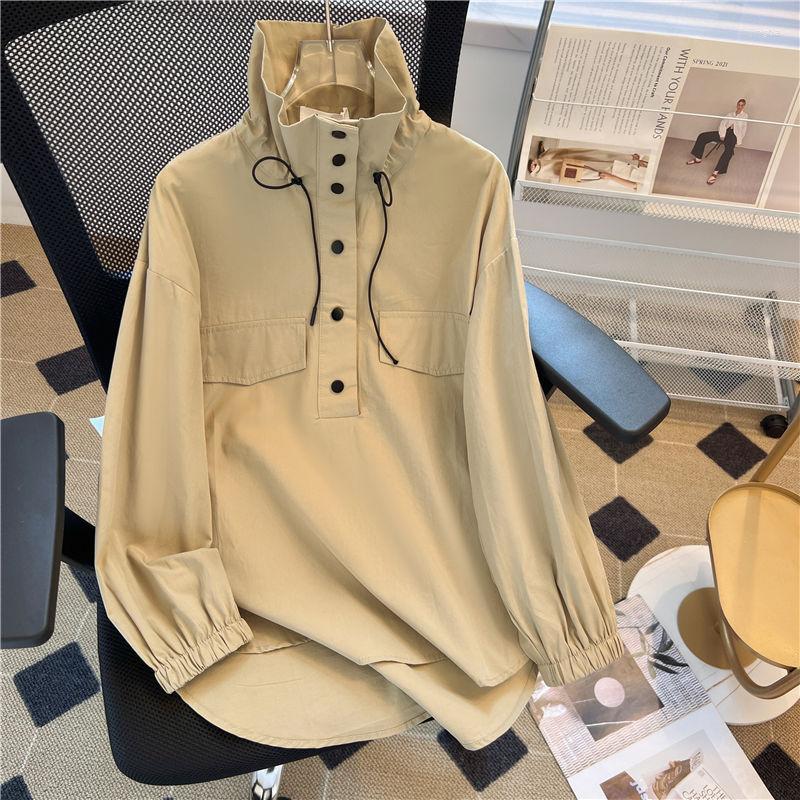 Women' Blouses KE LA Spring 2023 Japanese Loose Collar Long-sleeved Shirt Jacket Oversize Women Tops, Khaki
Women' Blouses KE LA Spring 2023 Japanese Loose Collar Long-sleeved Shirt Jacket Oversize Women Tops, Khaki