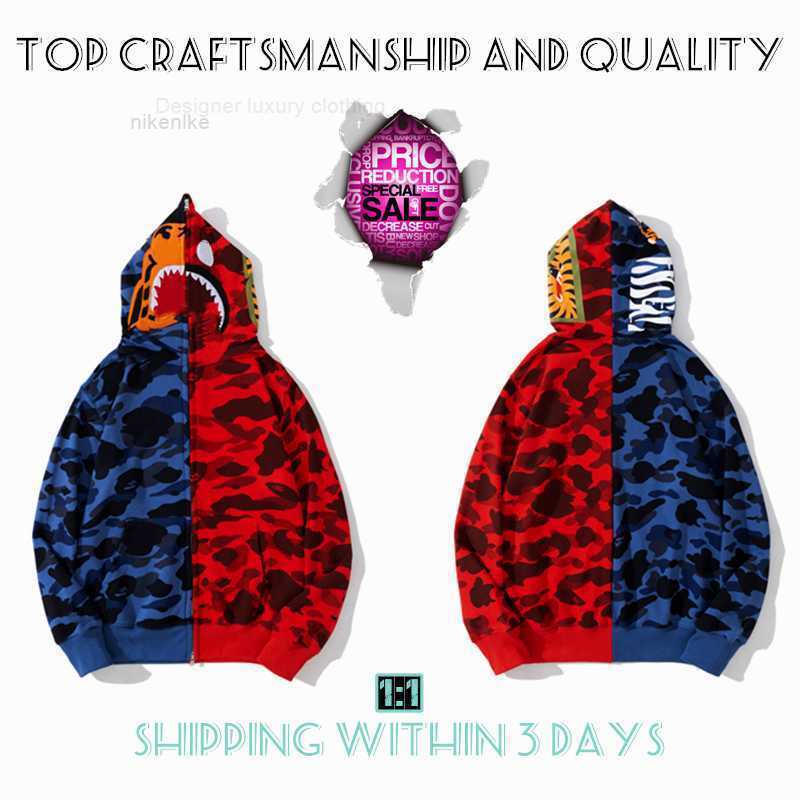 Top Craftsmanship Mens Hoodies Apes Hoodie Designer Jacket Shark Pullover Tiger Full Zip Color Harajuku Sweatshirt Fashion Cobranding Camouflage Hoodyskheov 4E6, No.3
Top Craftsmanship Mens Hoodies Apes Hoodie Designer Jacket Shark Pullover Tiger Full Zip Color Harajuku Sweatshirt Fashion Cobranding Camouflage Hoodyskheov 4E6, No.3