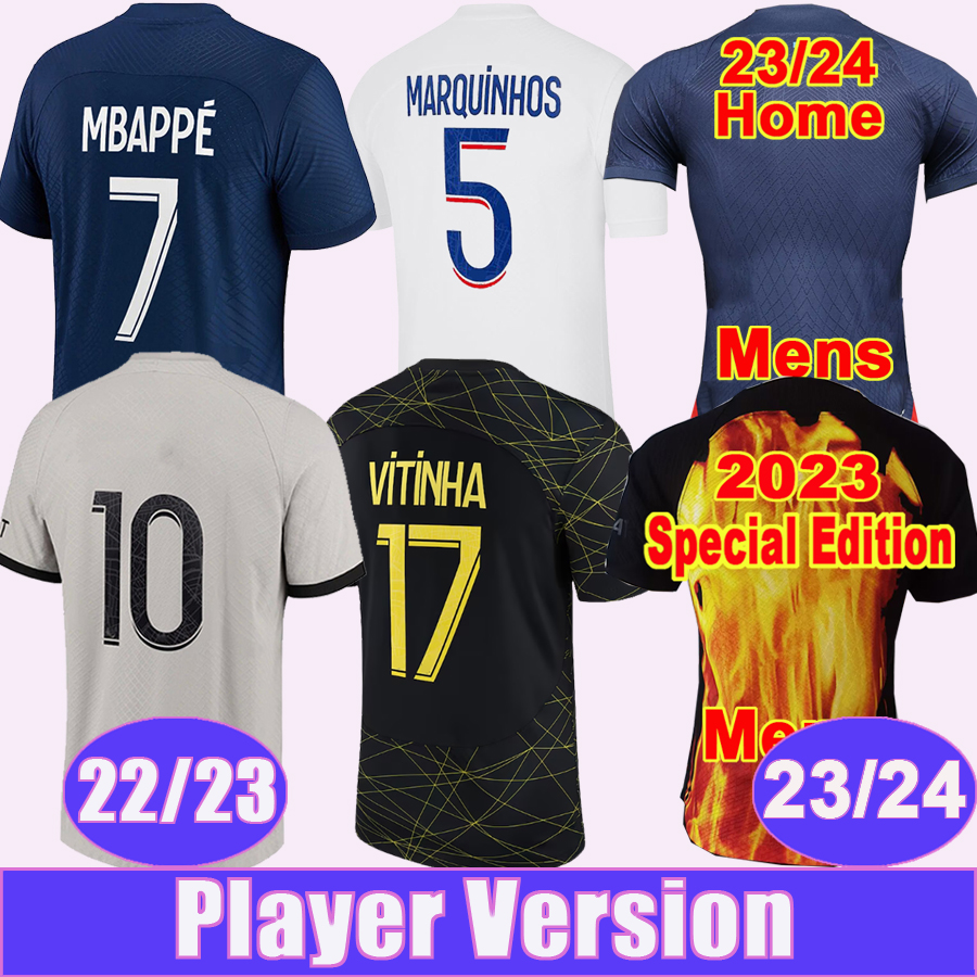 23 24 MBAPPE Player Version Mens Soccer Jerseys 22 23 DRAXLER KIMPEMBE SERGIO RAMOS Home Away 3rd 4th Special Edition Football Shirt ICARDI Uniforms, Qy13383 23 24 home no patch
23 24 MBAPPE Player Version Mens Soccer Jerseys 22 23 DRAXLER KIMPEMBE SERGIO RAMOS Home Away 3rd 4th Special Edition Football Shirt ICARDI Uniforms, Qy13383 23 24 home no patch