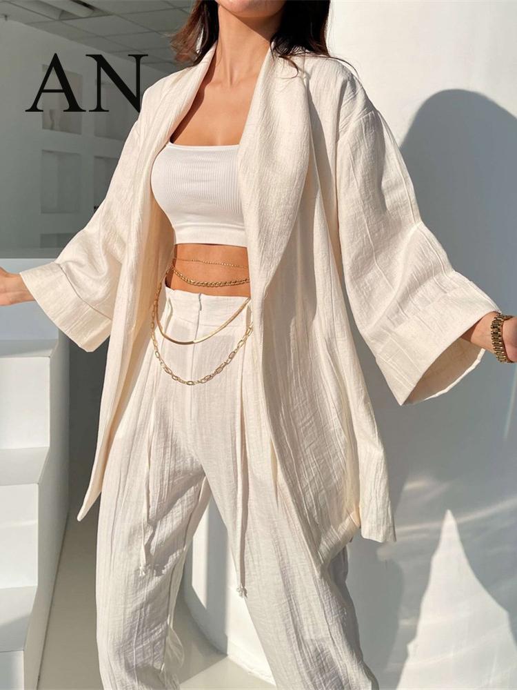 Pants 2022 SUMMER NEW WOMEN' SOLID COLOR COTTON AND HEMP SPORTS LOOSE LEISURE HOME SUIT FASHION SHORT SLEEVE TWOPIECE WOMEN, Light blue
Pants 2022 SUMMER NEW WOMEN' SOLID COLOR COTTON AND HEMP SPORTS LOOSE LEISURE HOME SUIT FASHION SHORT SLEEVE TWOPIECE WOMEN, Light blue