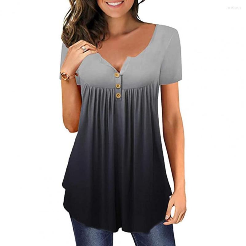 Women's Blouses Tunic Top Loose Hem Sweat Absorbing Dressing Up Female Gradient Color Pleated Tee Shirt Lady T-shirt Streetwear, Green
Women's Blouses Tunic Top Loose Hem Sweat Absorbing Dressing Up Female Gradient Color Pleated Tee Shirt Lady T-shirt Streetwear, Green