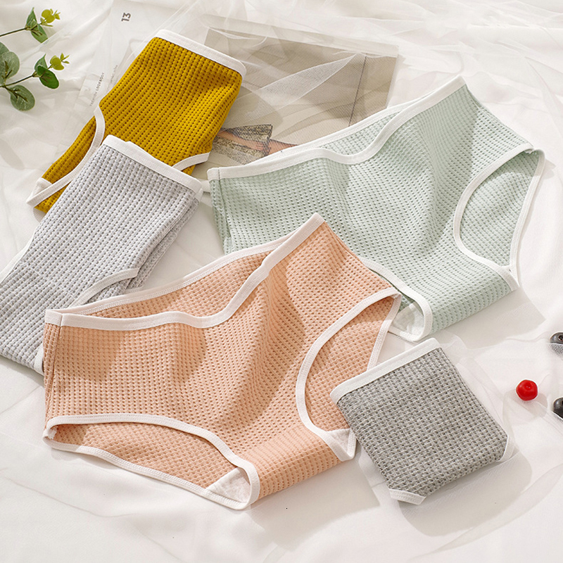 Women's Panties Giczi 10PCS/Set Women's Panties Cotton Striped Simple Underwear Cozy Lingerie Girls Soft Breathable Briefs Sports Underpants