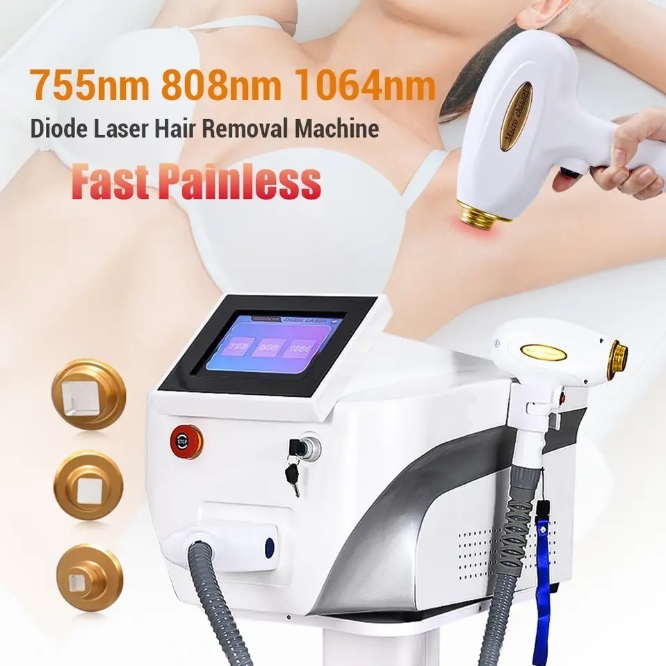 Painless 808nm Diode Laser Hair Removal Equipment - Skin Rejuvenation & Picosecond Laser Tattoo Removal, Electrolysis Hair Removal Device