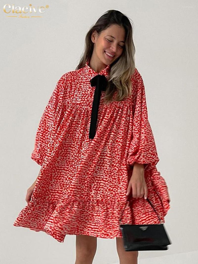Casual Dresses Clacive Fashion Loose Print Women' Dress 2023 Elegant Bow Collar Puff Sleeve Office Mini Vintage Ruffle Female, Red
Casual Dresses Clacive Fashion Loose Print Women' Dress 2023 Elegant Bow Collar Puff Sleeve Office Mini Vintage Ruffle Female, Red