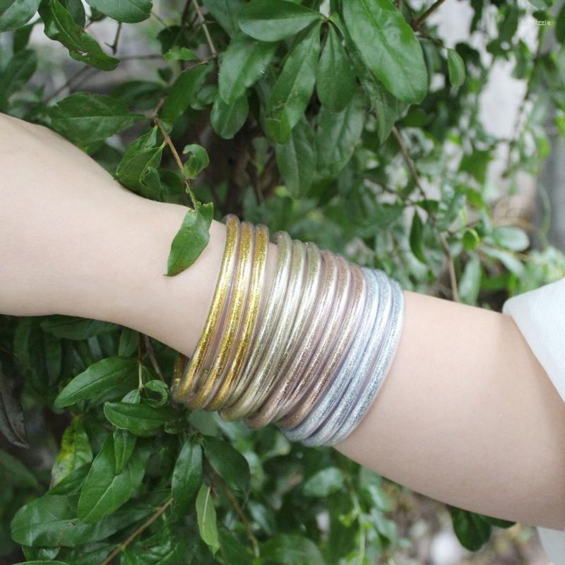 Bangle Glitter Filled Bangles Soft Silicone Bracelet Sparkling Fashion Present For Women Girls Men Jewelry 
Bangle Glitter Filled Bangles Soft Silicone Bracelet Sparkling Fashion Present For Women Girls Men Jewelry