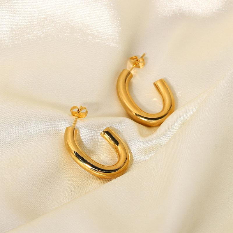 Hoop Earrings Design Stainless Steel Ellipses Chunky For Women 18K Gold Plated Statement Inoxidable Jewelry Gifts
Hoop Earrings Design Stainless Steel Ellipses Chunky For Women 18K Gold Plated Statement Inoxidable Jewelry Gifts