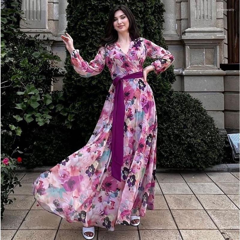 Casual Dresses Autumn Dress Women' Fashion Flower Print Pleated Lace-up Long Sleeve V-neck High Waist Loose, Purple
Casual Dresses Autumn Dress Women' Fashion Flower Print Pleated Lace-up Long Sleeve V-neck High Waist Loose, Purple