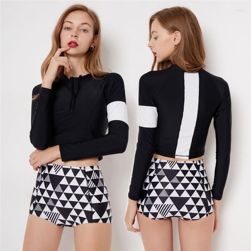 Women' Swimwear Two Pieces Set Swimsuit 2023 Women Long Sleeve Rash Guard Beachwear Female Swimming Bathing Suit Surfing
Women' Swimwear Two Pieces Set Swimsuit 2023 Women Long Sleeve Rash Guard Beachwear Female Swimming Bathing Suit Surfing