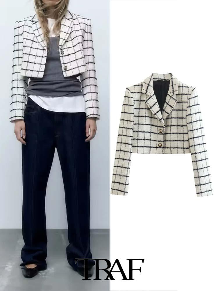 Pants TRAF Check Texture Casual Cropped Casual Blazer Women 2022 Casual Blazer Woman Office Female Suit Long Sleeve Jacket, Brown
Pants TRAF Check Texture Casual Cropped Casual Blazer Women 2022 Casual Blazer Woman Office Female Suit Long Sleeve Jacket, Brown