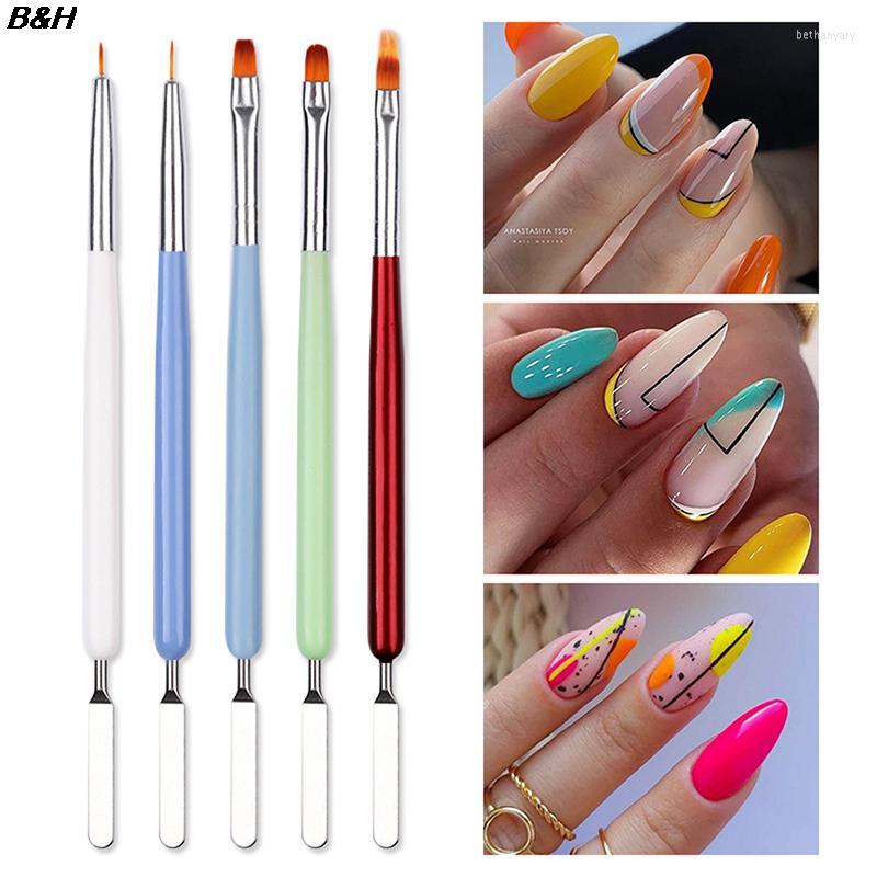 Nail Brushes 1PC UV Gel Extension Builder Dual Ended Art Drawing Pattern Design Pen Remover Spatula Stick Manicure Salon Tools
Nail Brushes 1PC UV Gel Extension Builder Dual Ended Art Drawing Pattern Design Pen Remover Spatula Stick Manicure Salon Tools