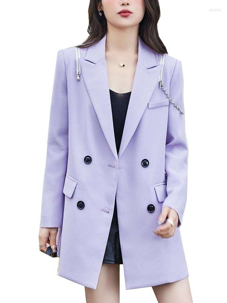 Women' Suits Arrival Fashion Women Blazer Ladies Purple White Black Female Long Sleeve Double Breasted Solid Casual Loose Jacket Coat, Black blazer
Women' Suits Arrival Fashion Women Blazer Ladies Purple White Black Female Long Sleeve Double Breasted Solid Casual Loose Jacket Coat, Black blazer