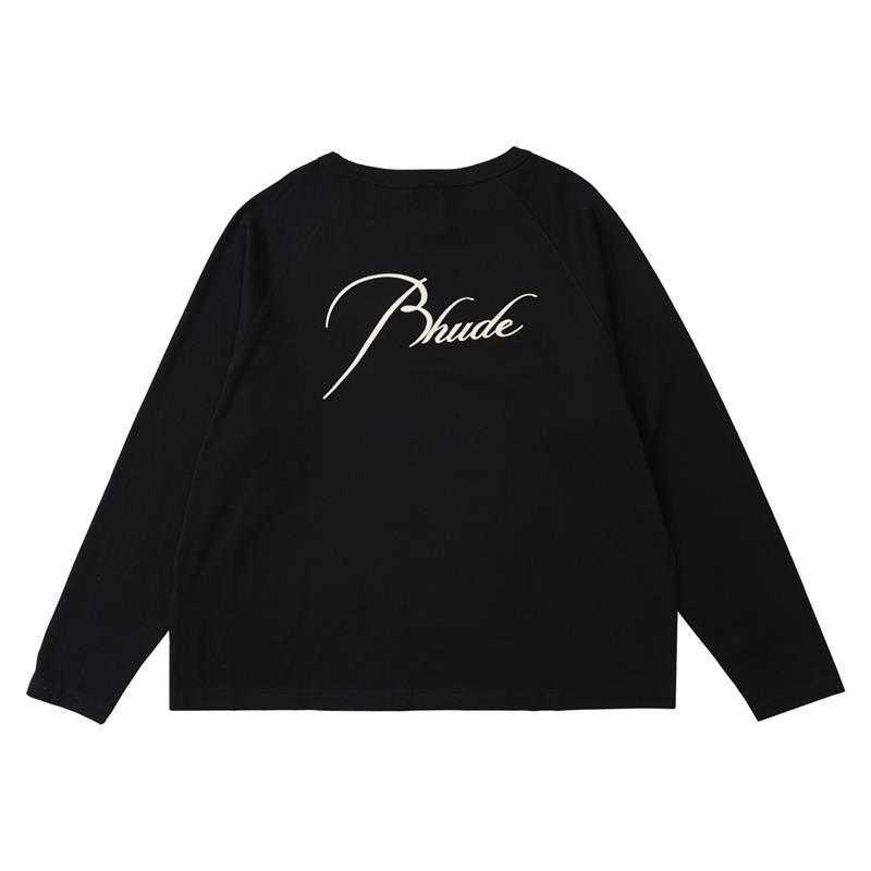Designer Clothing Hoodies Fashion Sweatshirts Rhude slogan embroidered raglan long sleeved Men' Women' loose fitting cotton bottom T-shirt Streetwear jacket, Shipping fee
Designer Clothing Hoodies Fashion Sweatshirts Rhude slogan embroidered raglan long sleeved Men' Women' loose fitting cotton bottom T-shirt Streetwear jacket, Shipping fee