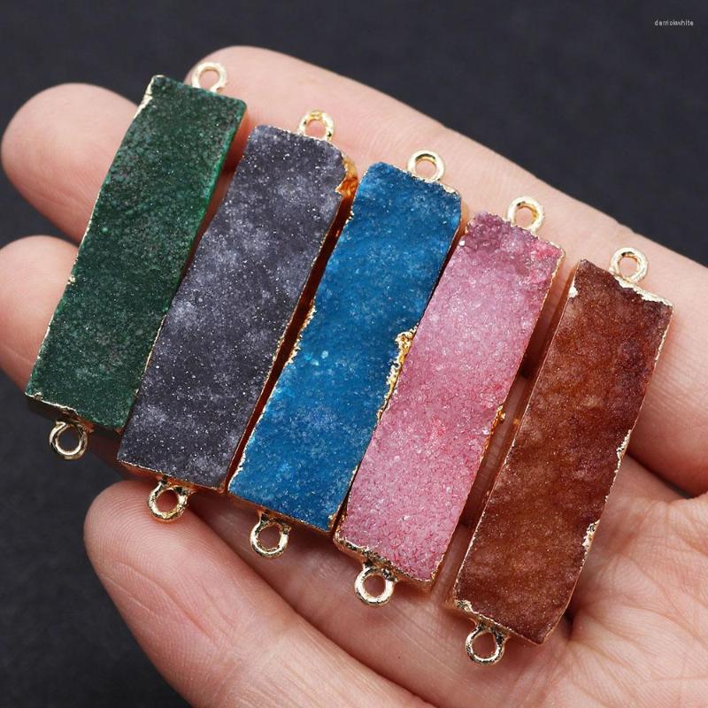 Pendant Necklaces Natural Stone Connector Pendants Long Rectangle Druzy Crystal Charms For Jewelry Making DIY Necklace Quartz Nugget
Pendant Necklaces Natural Stone Connector Pendants Long Rectangle Druzy Crystal Charms For Jewelry Making DIY Necklace Quartz Nugget