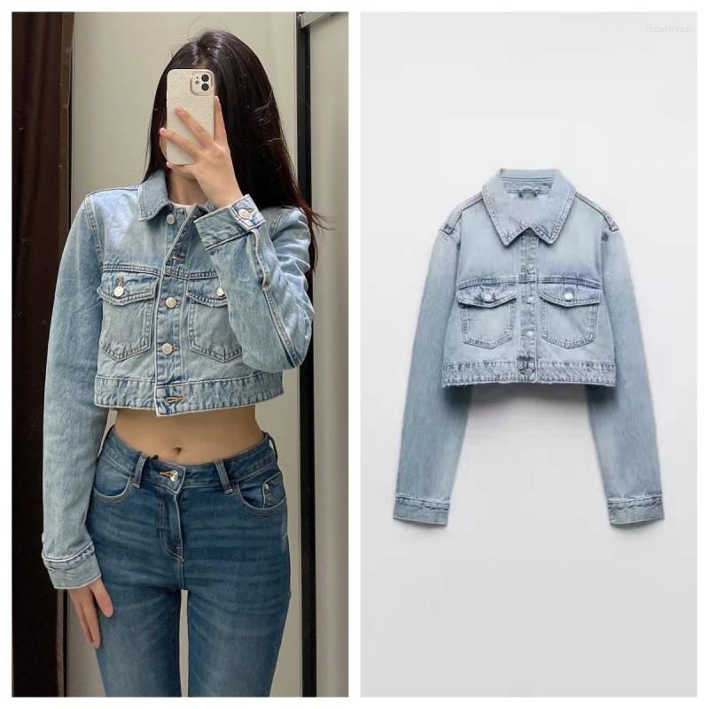Women's Jackets 2023 Spring Women's Casual Cll-match Lapel Long-sleeved Denim Jacket Slim Fit Short Coat, Blue
Women's Jackets 2023 Spring Women's Casual Cll-match Lapel Long-sleeved Denim Jacket Slim Fit Short Coat, Blue