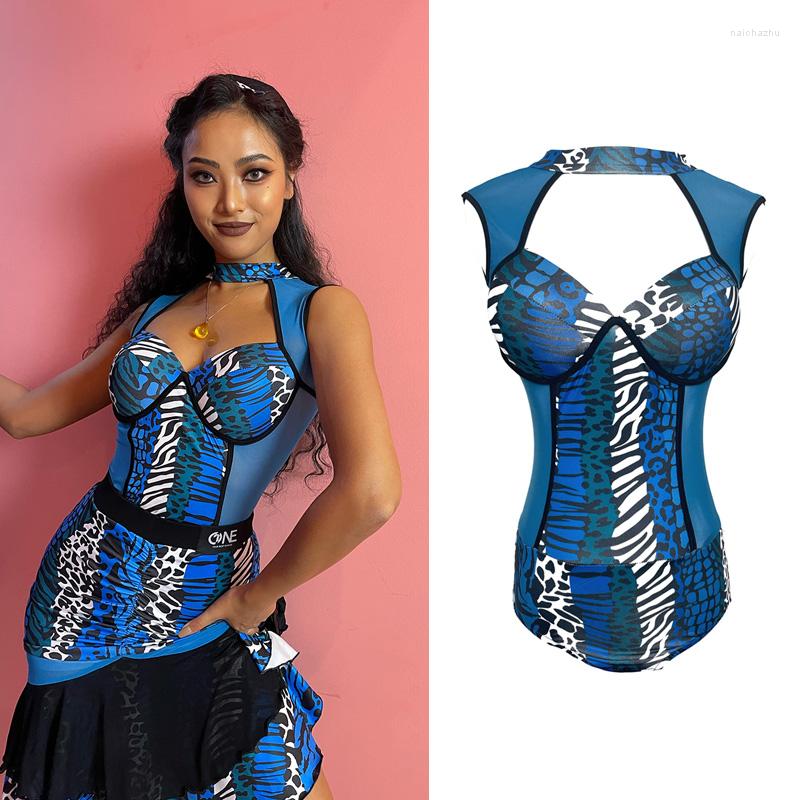 Stage Wear Leopard Latin Dance Tops Women Mesh Samba Leotard Ballroom Practice Costume Tango Dancewear Salsa Clothing JL4416, Blue
Stage Wear Leopard Latin Dance Tops Women Mesh Samba Leotard Ballroom Practice Costume Tango Dancewear Salsa Clothing JL4416, Blue