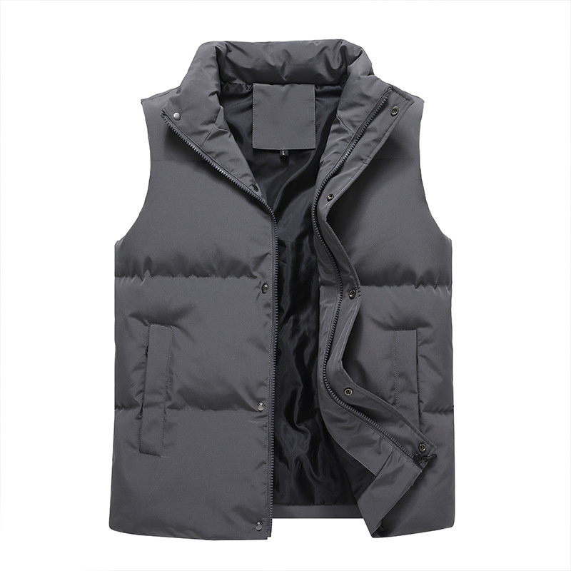 Men's Vests Winter Men Solid Color Stand Collar Down Multicolor Waistcoat Sleeveless Jackets Male Warm Windproof Coats S8XL 230420